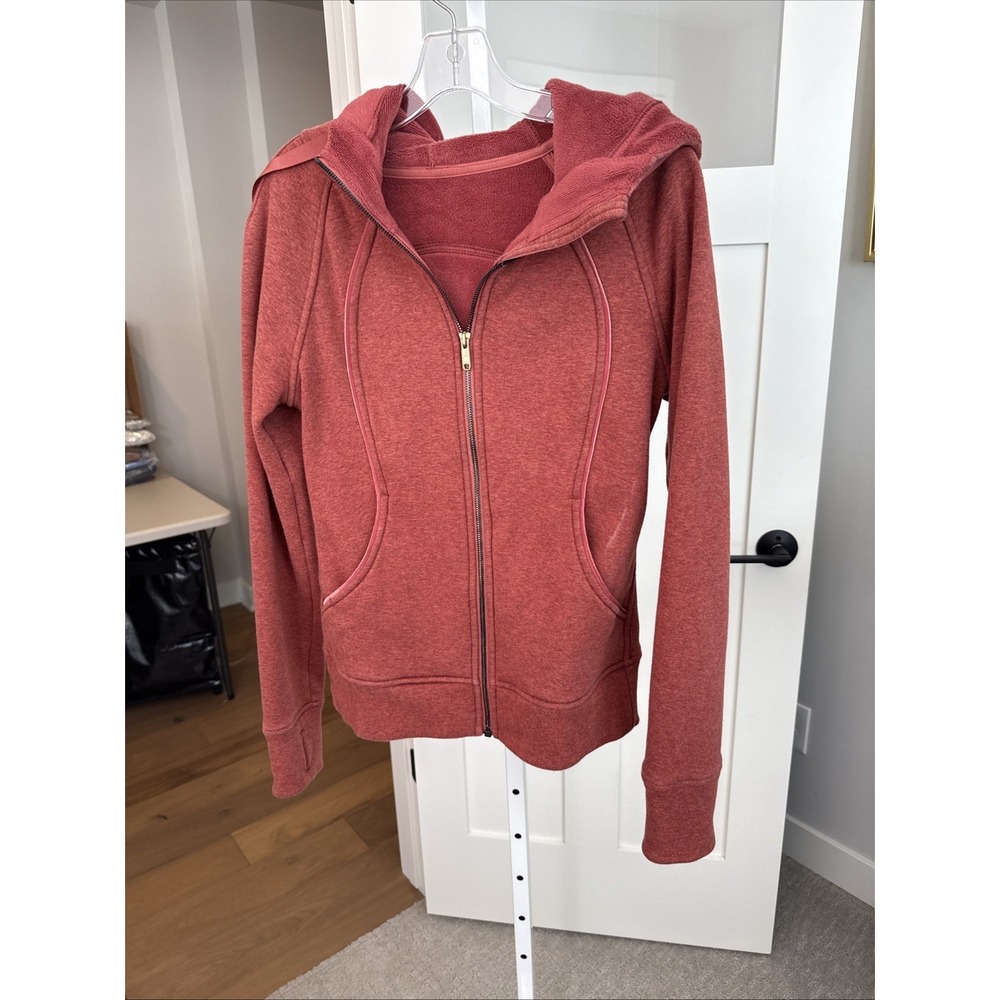 Lululemon Scuba Full Zip Hoodie Women's 6 Cranberry Red Soft Plush